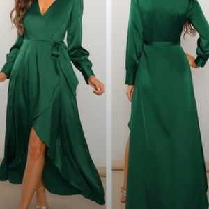 Wrap Self Tie Maxi Dress